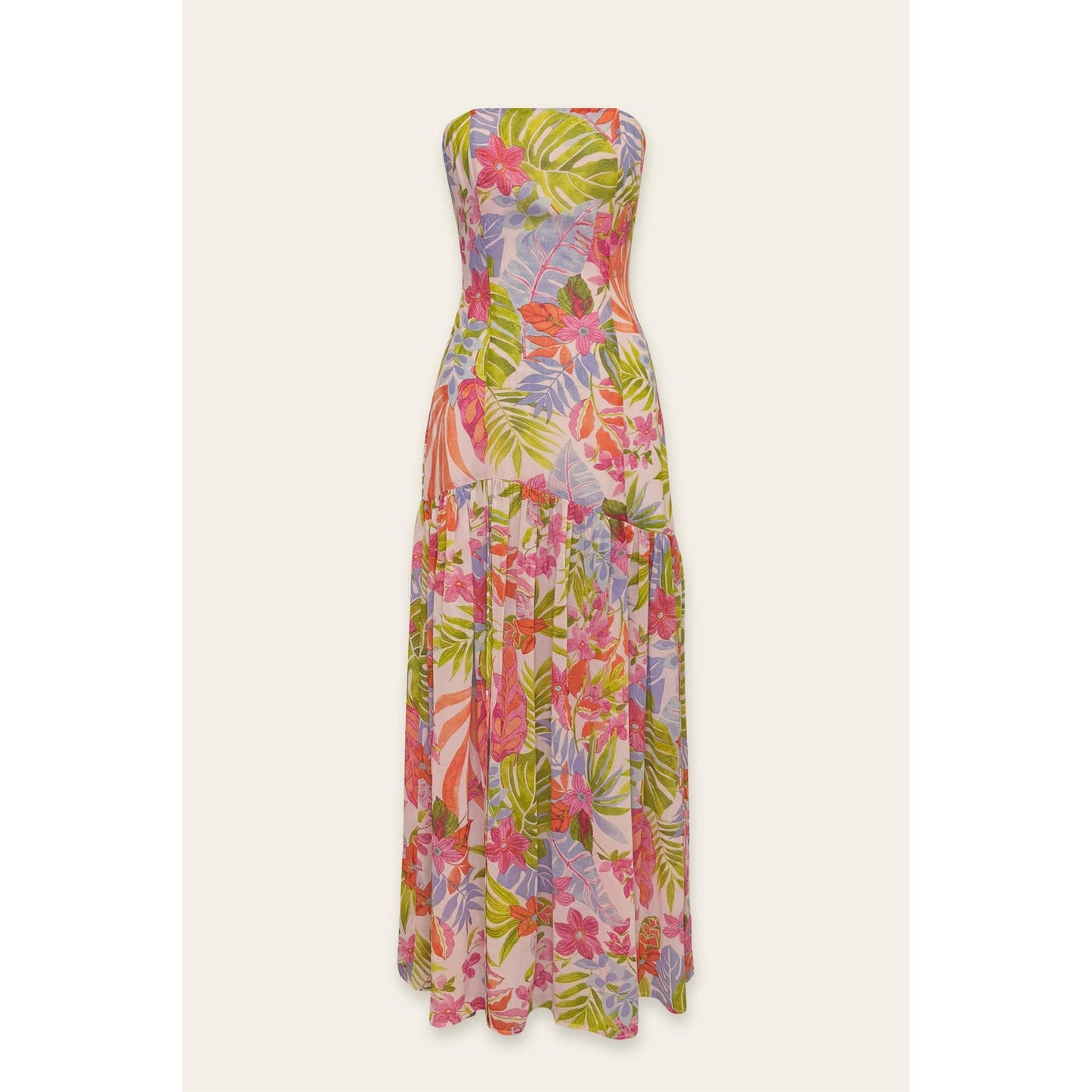 Love Coast Strapless Drop Waist Maxi Dress