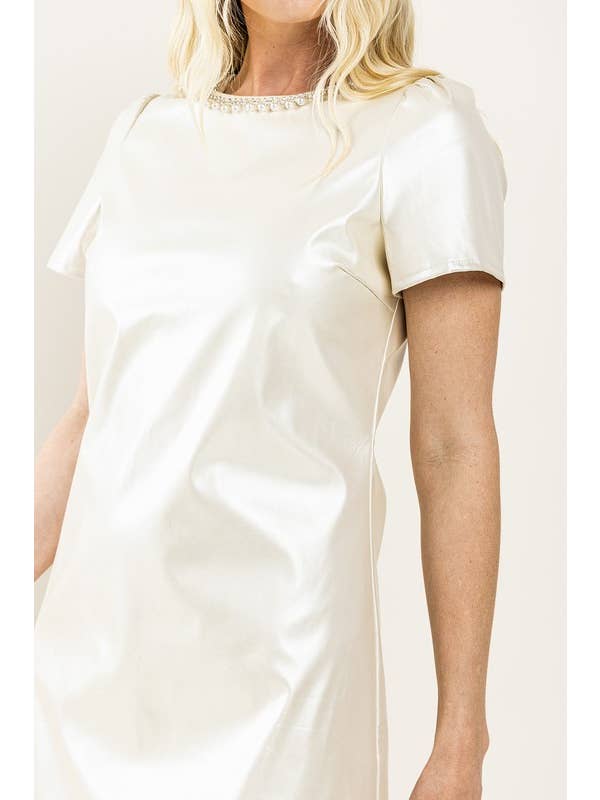 Pearl Collar Dress