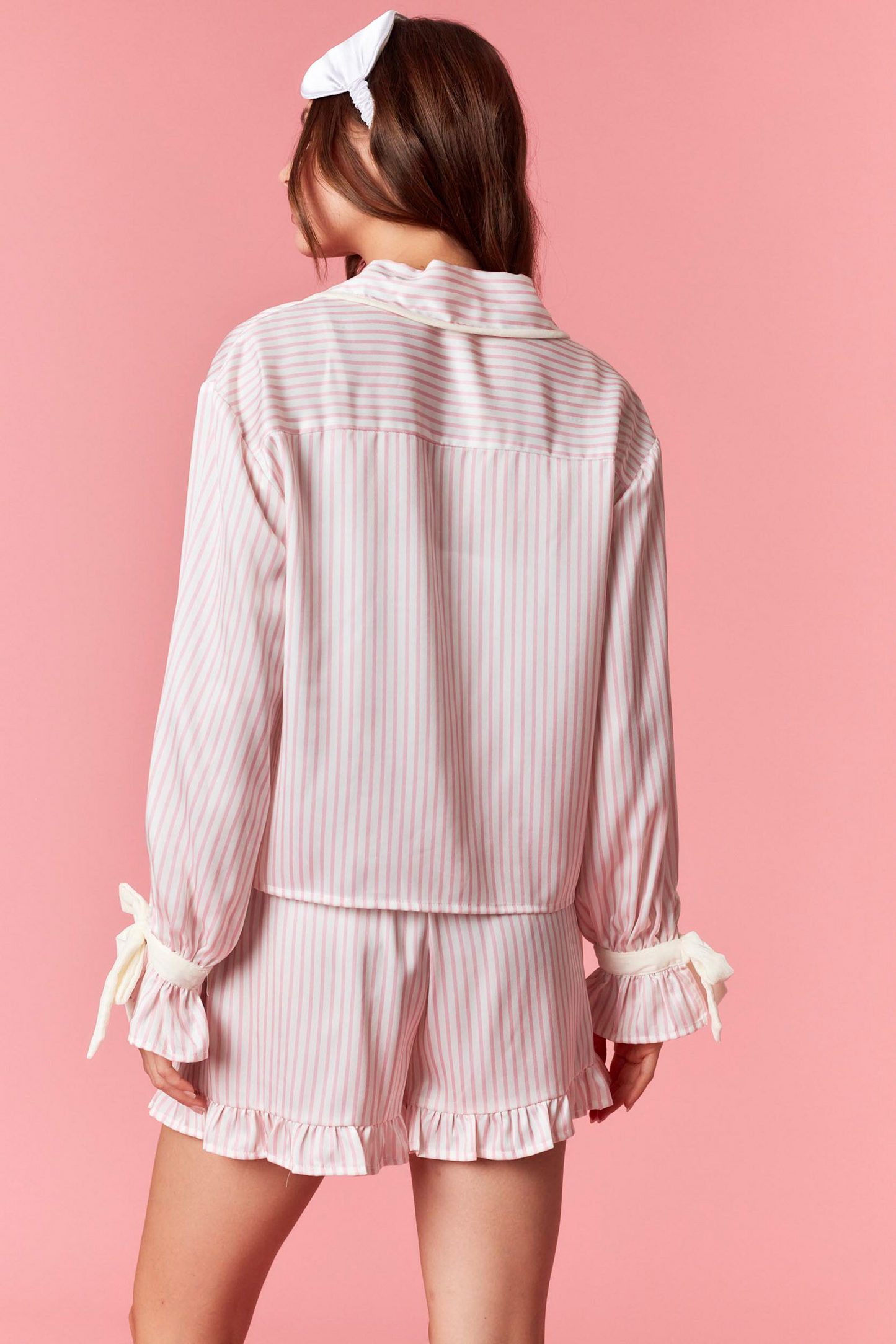 Pinstripe Pajama Set - Holiday