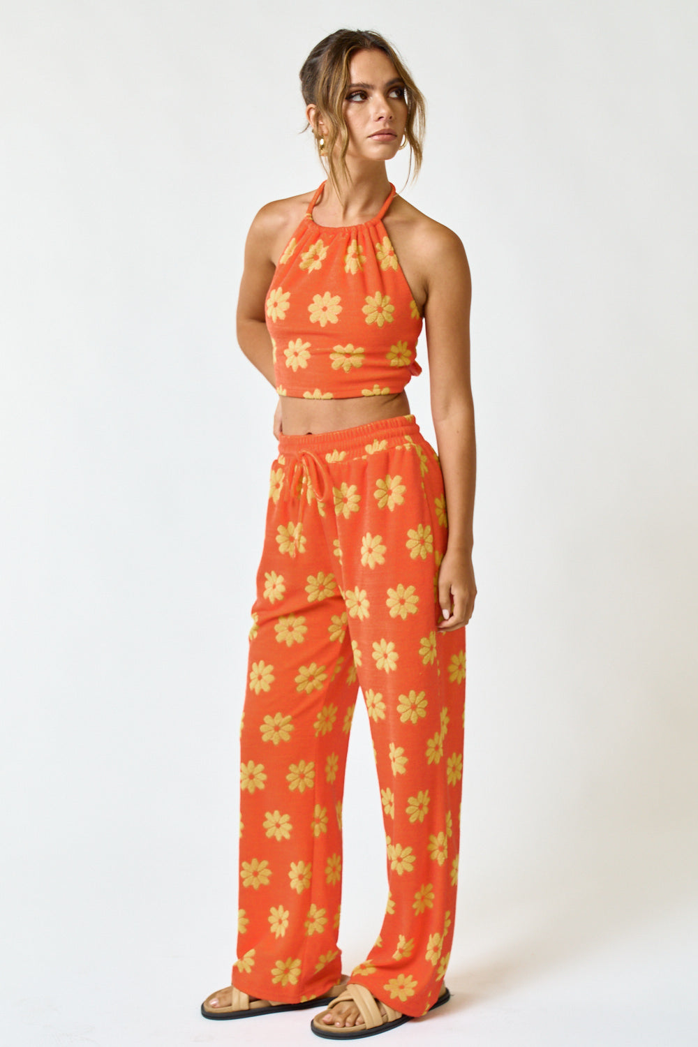 Sunshine Daisy Cropper Terry Cloth Set