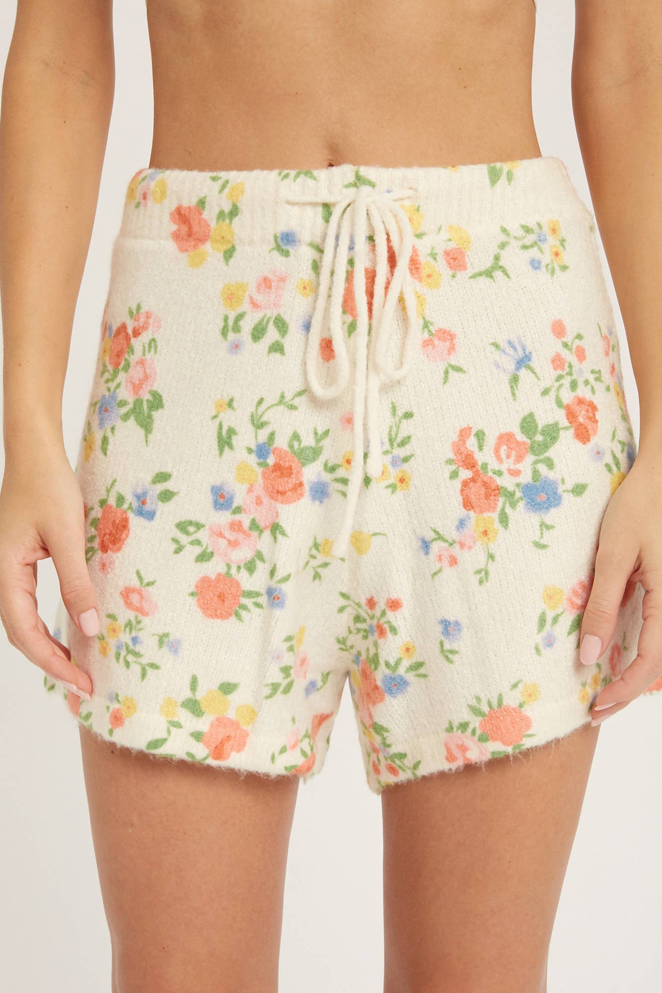 Ditsy Floral Print Sweater Short