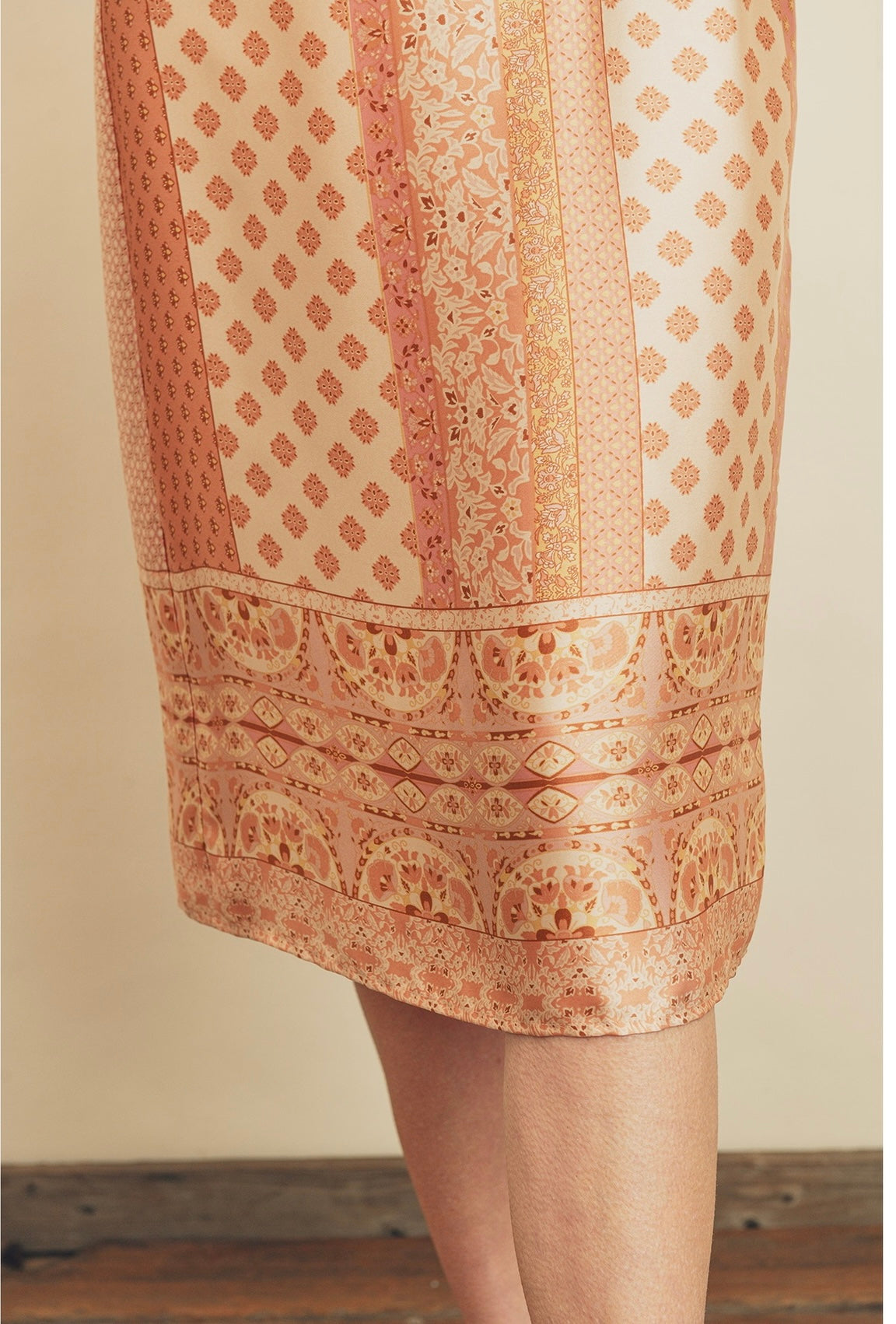 Golden Papaya Midi Skirt