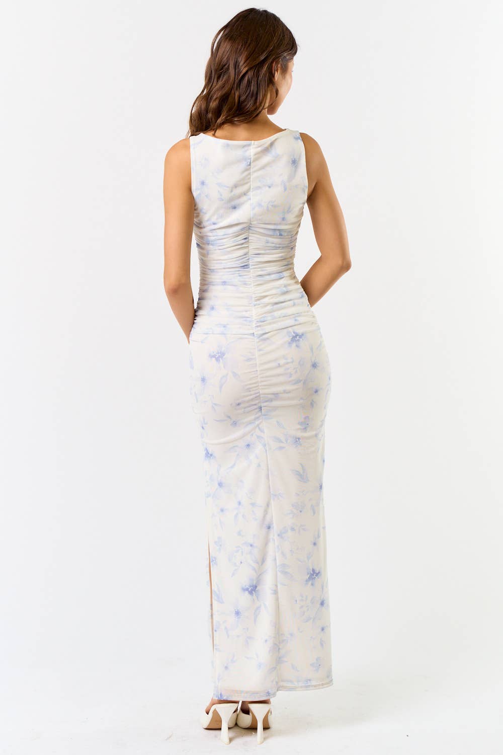 Chic Floral Side Slit Maxi Dress
