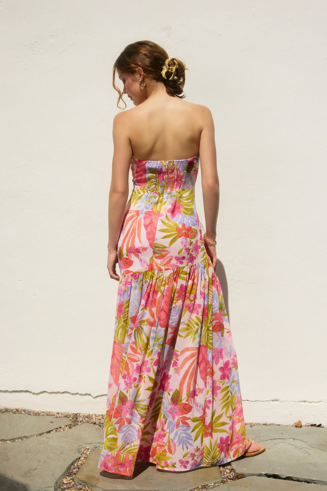 Love Coast Strapless Drop Waist Maxi Dress