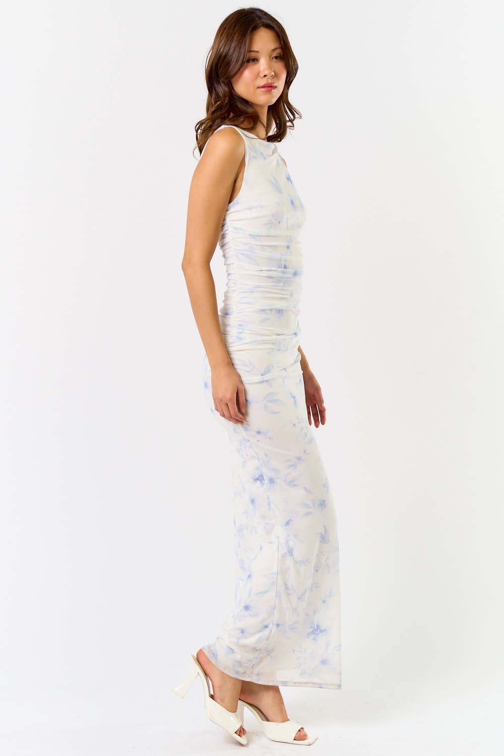 Chic Floral Side Slit Maxi Dress