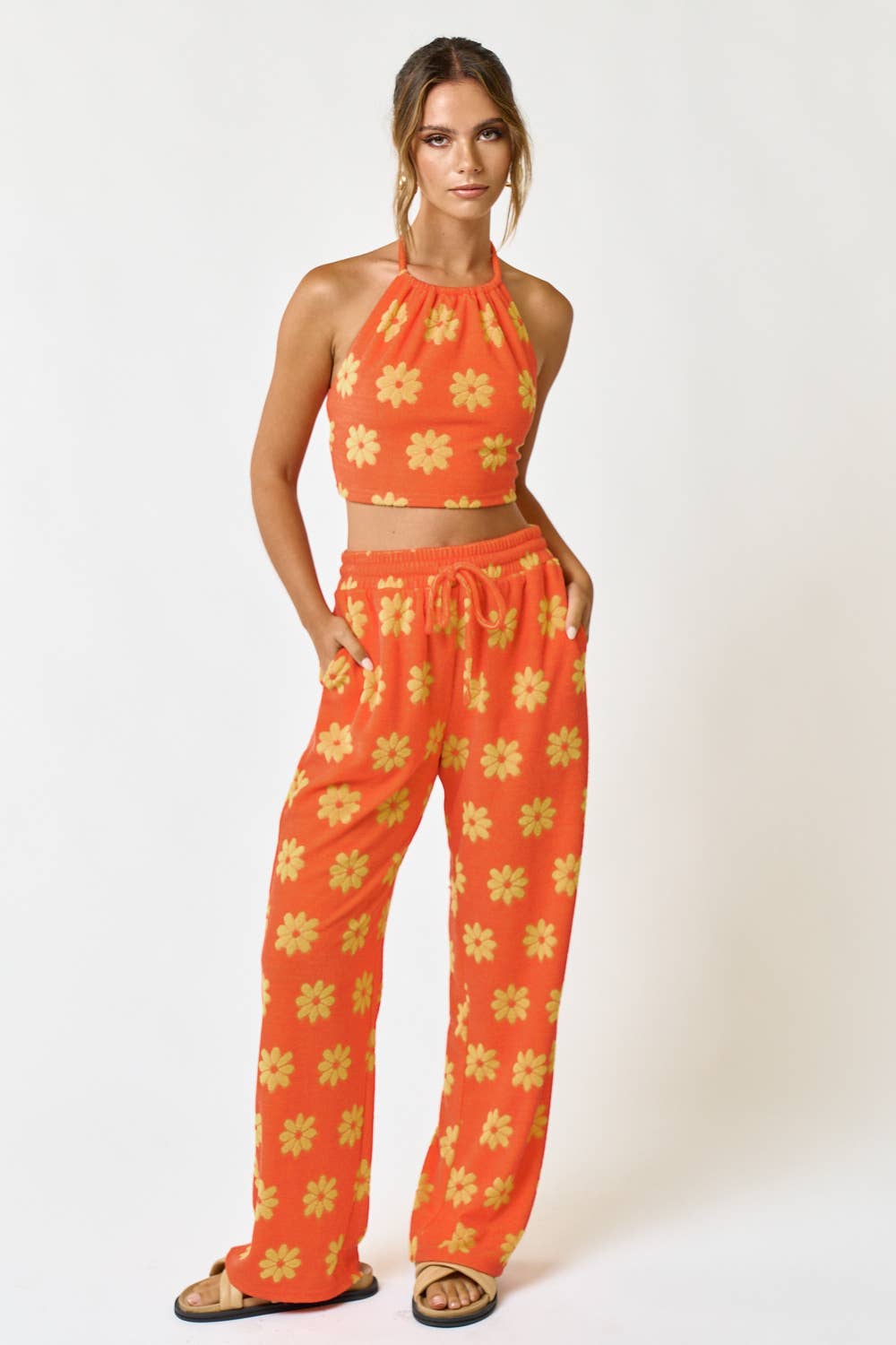 Sunshine Daisy Cropper Terry Cloth Set