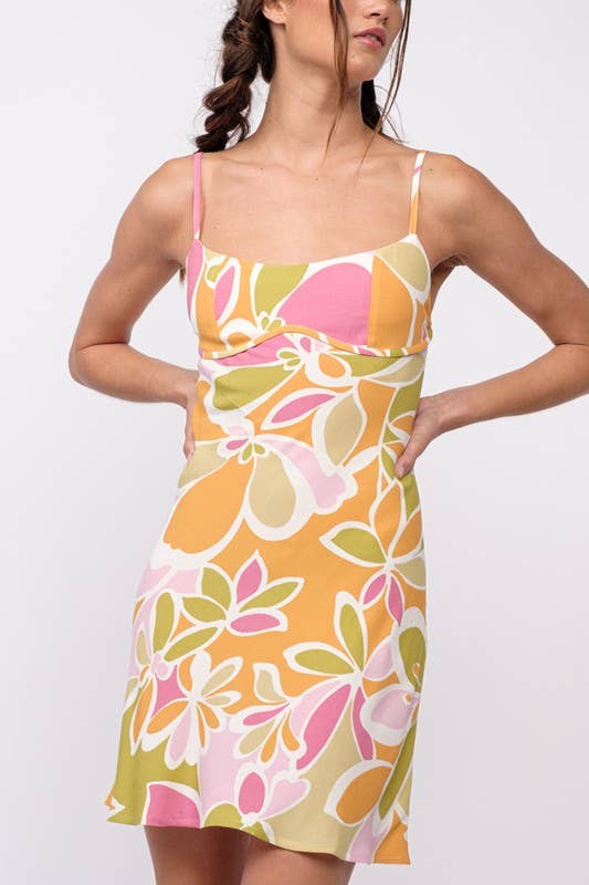 Citrus Floral Mini Dress