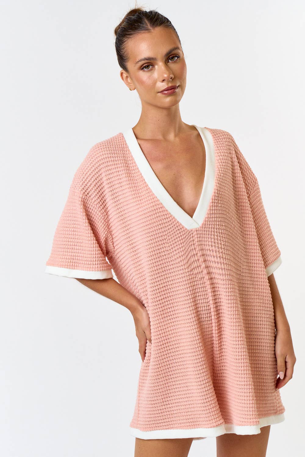 Crochet Deep V Neck Romper