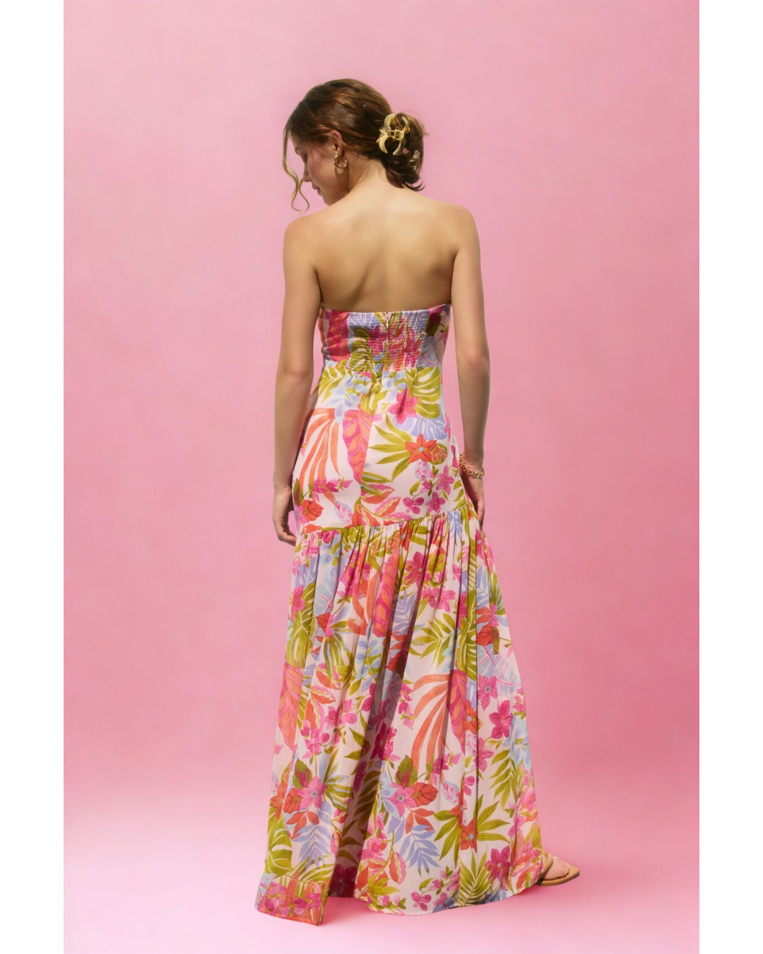 Love Coast Strapless Drop Waist Maxi Dress