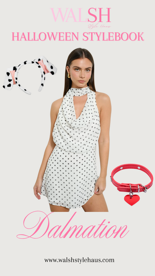 Polka Dot Halter Mini Dress