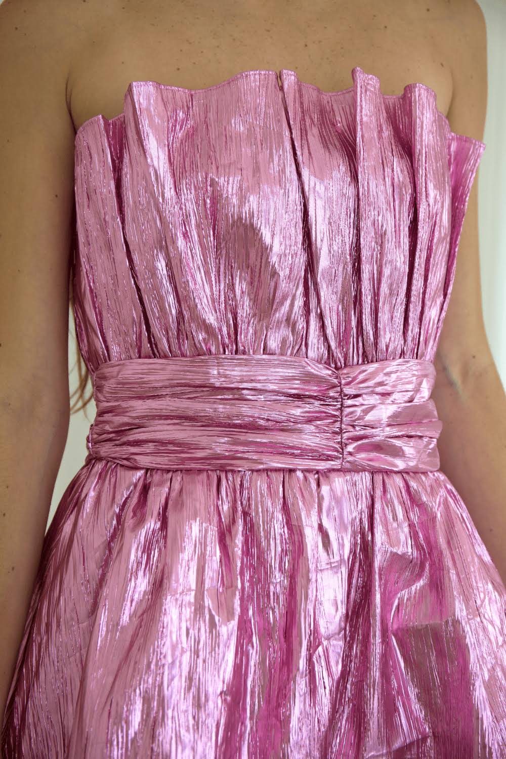 Blush Metallic Romper