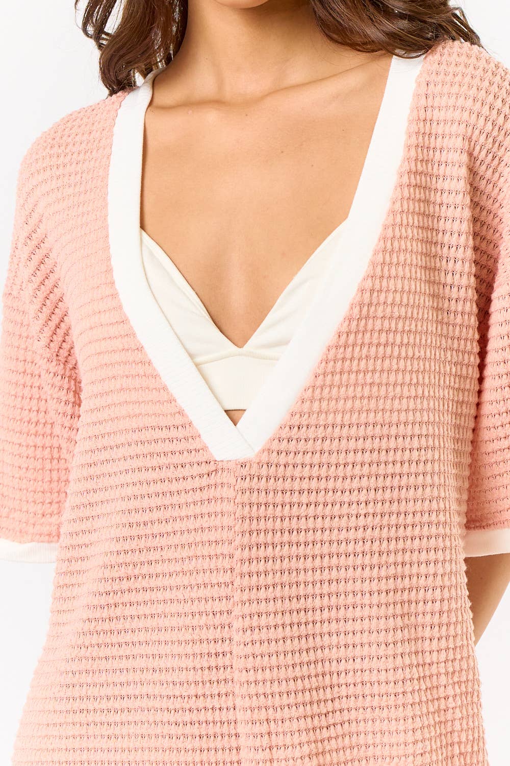 Crochet Deep V Neck Romper