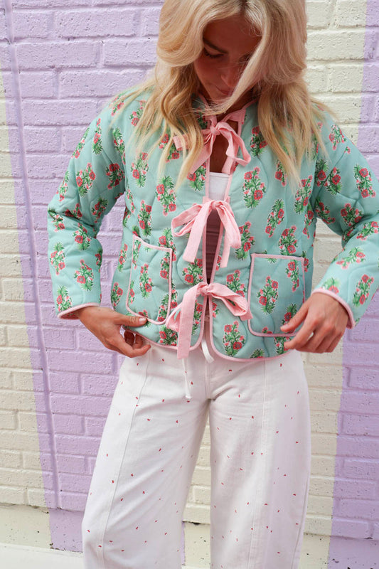 Reversible Quilted Tie Jacket