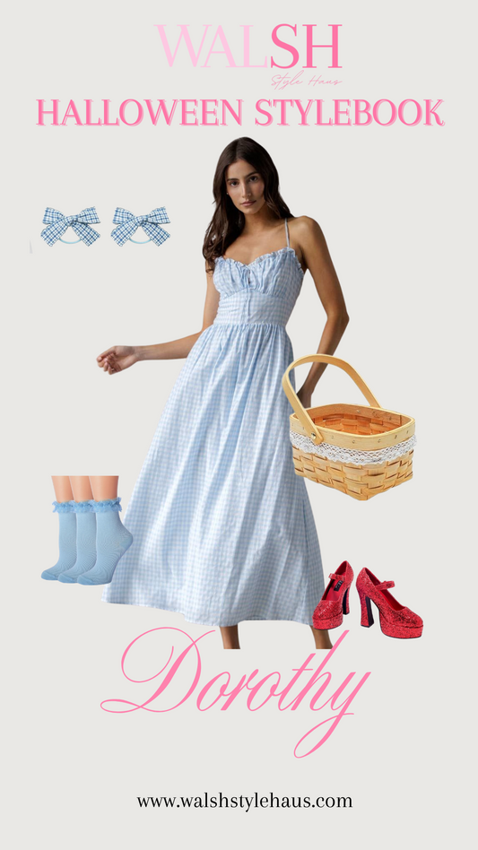 Blue & White Gingham Midi Dress