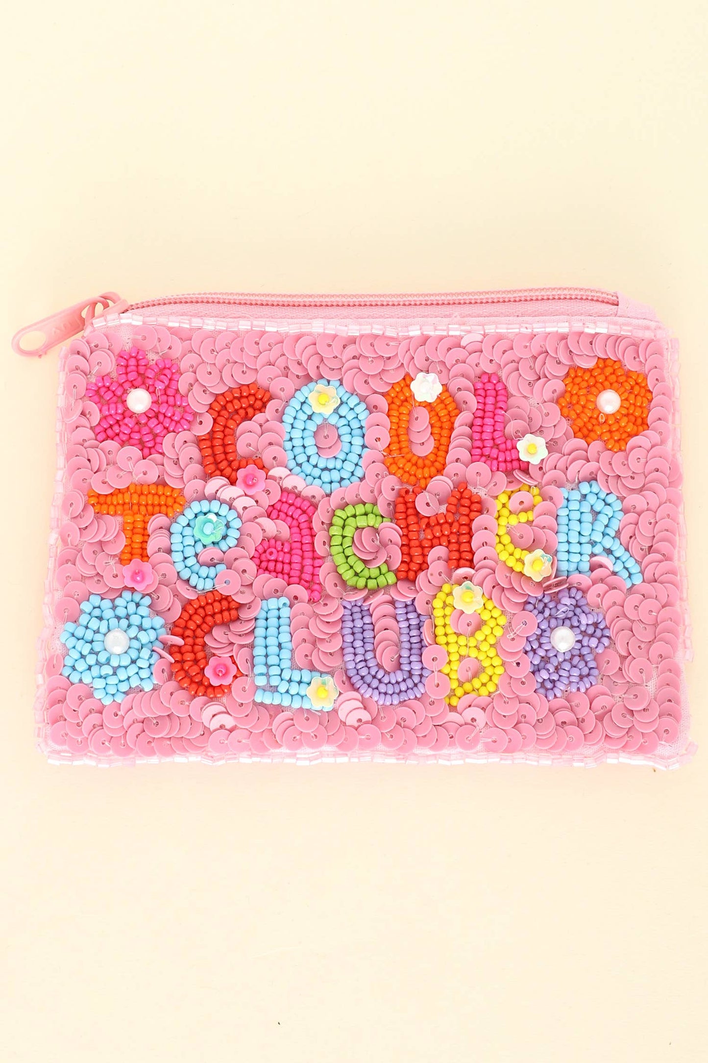 Cool Teacher Club Beaded Coin Purse