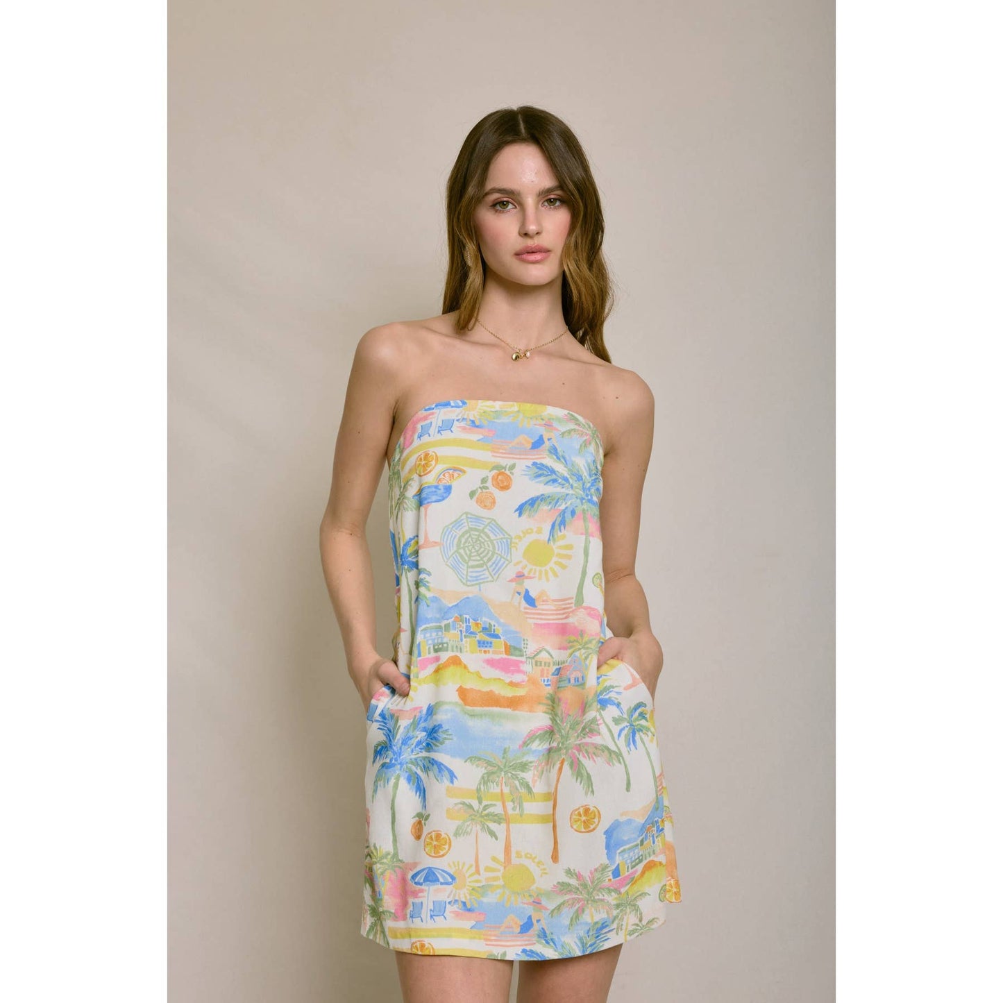 Summer Somewhere Strapless Mini Dress