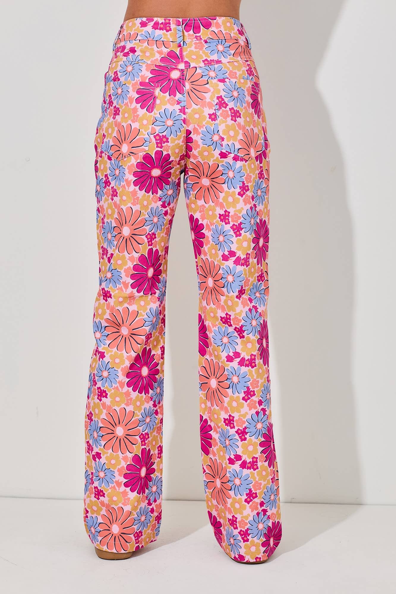 Groovy Denim Flower Pants