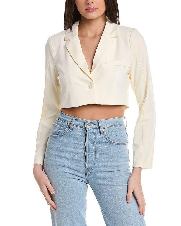 Cropped Ivory Blazer
