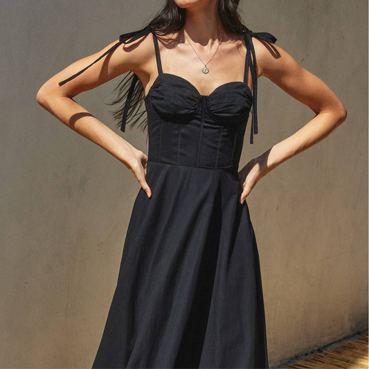 Cotton Poplin Ruched Detail Maxi Dress