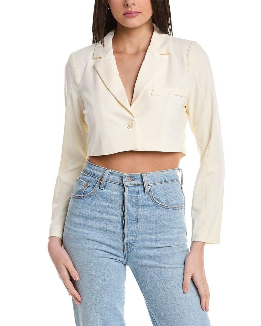 Cropped Ivory Blazer