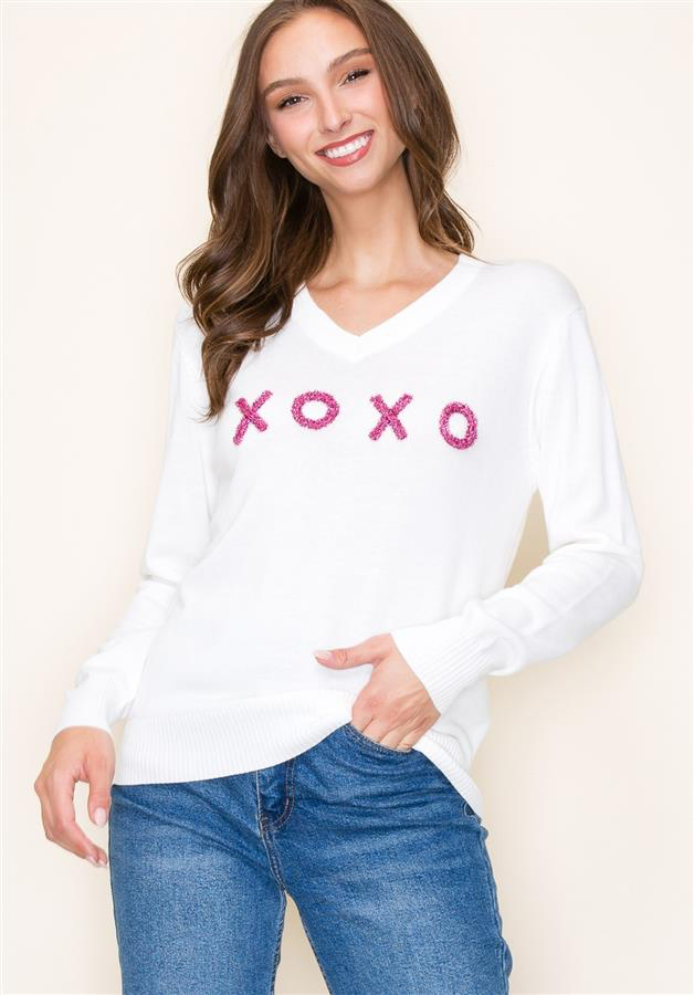 XOXO Tinsel Knit Sweater