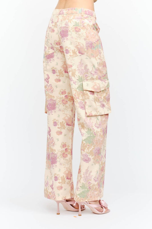 Blush Elora Floral Cargo Pant