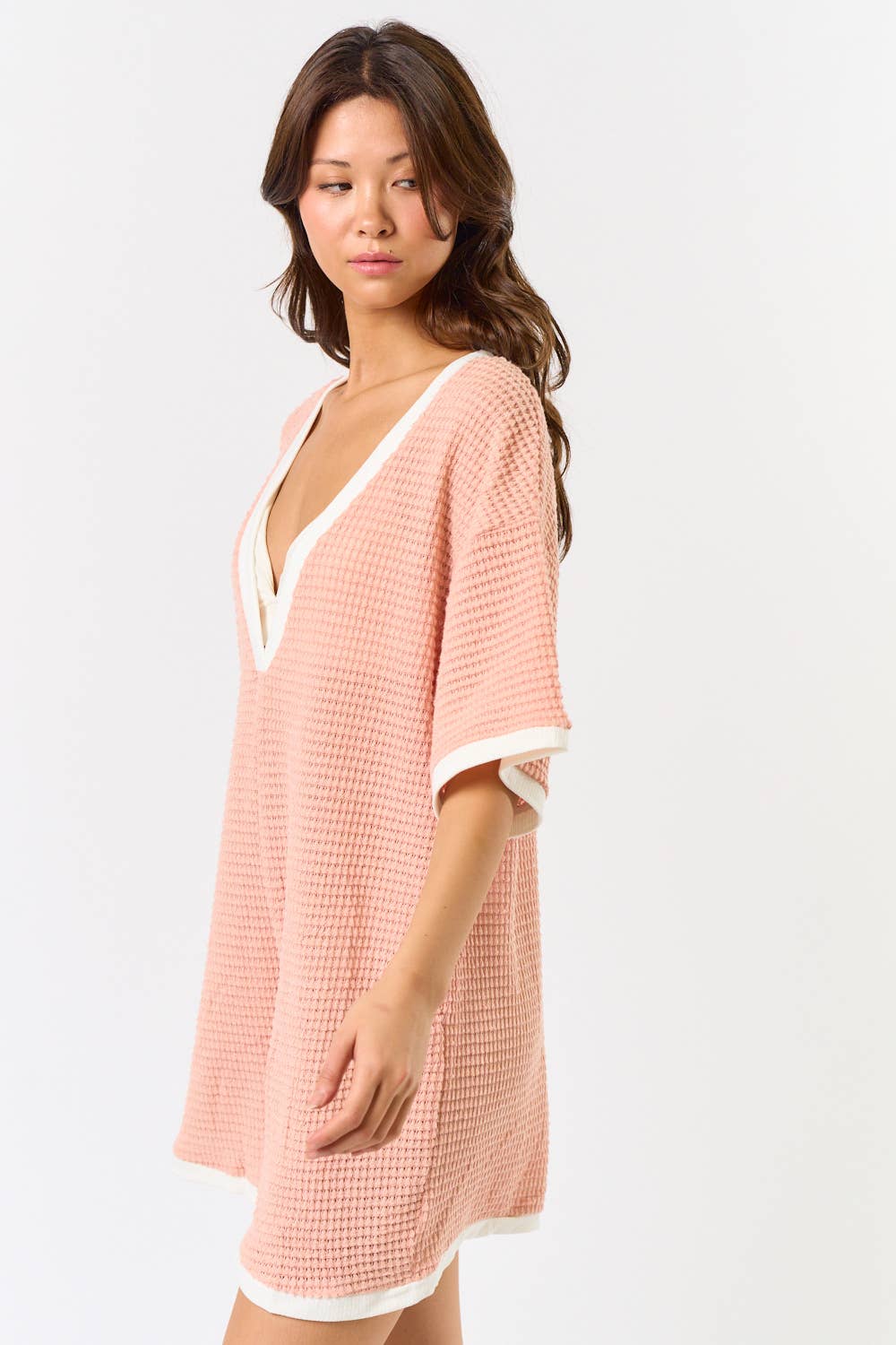 Crochet Deep V Neck Romper
