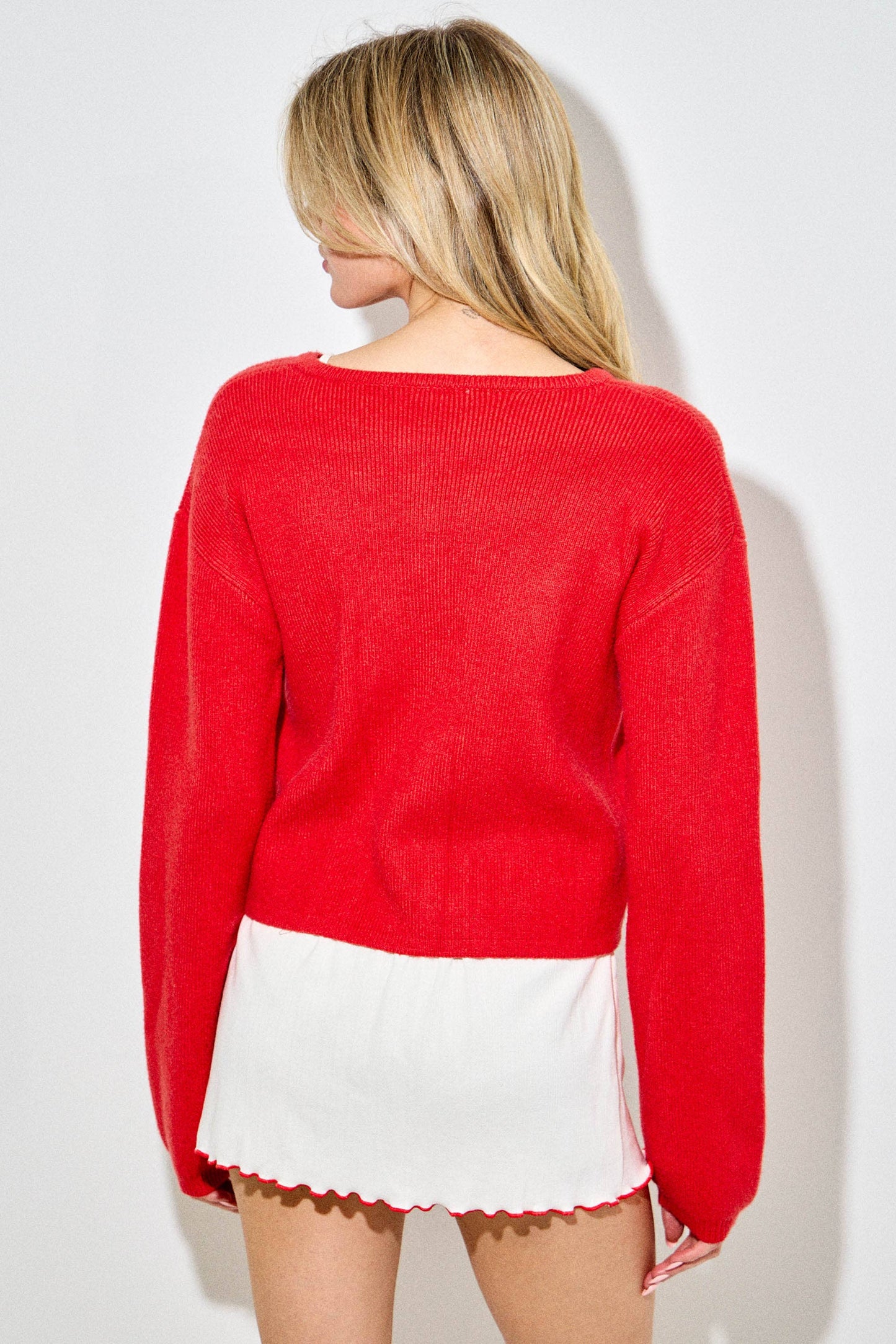 Santa Baby Beaded Button Down Cardigan