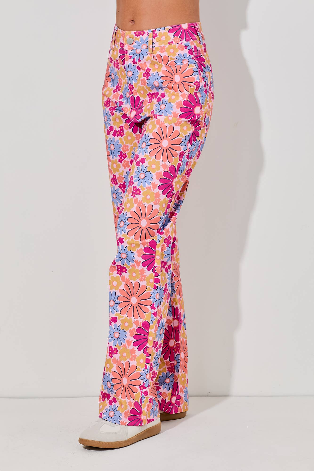 Groovy Denim Flower Pants