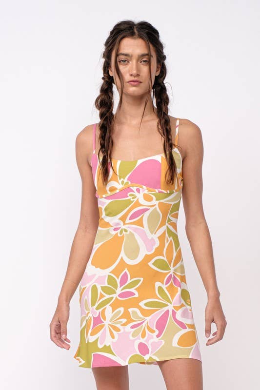 Citrus Floral Mini Dress