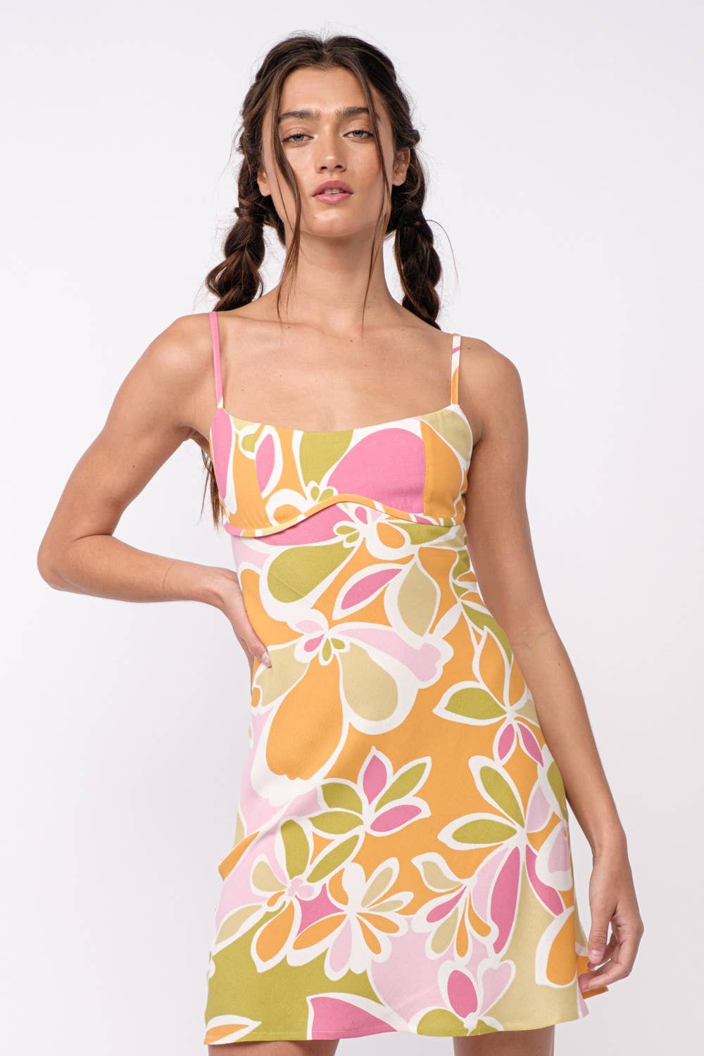 Citrus Floral Mini Dress