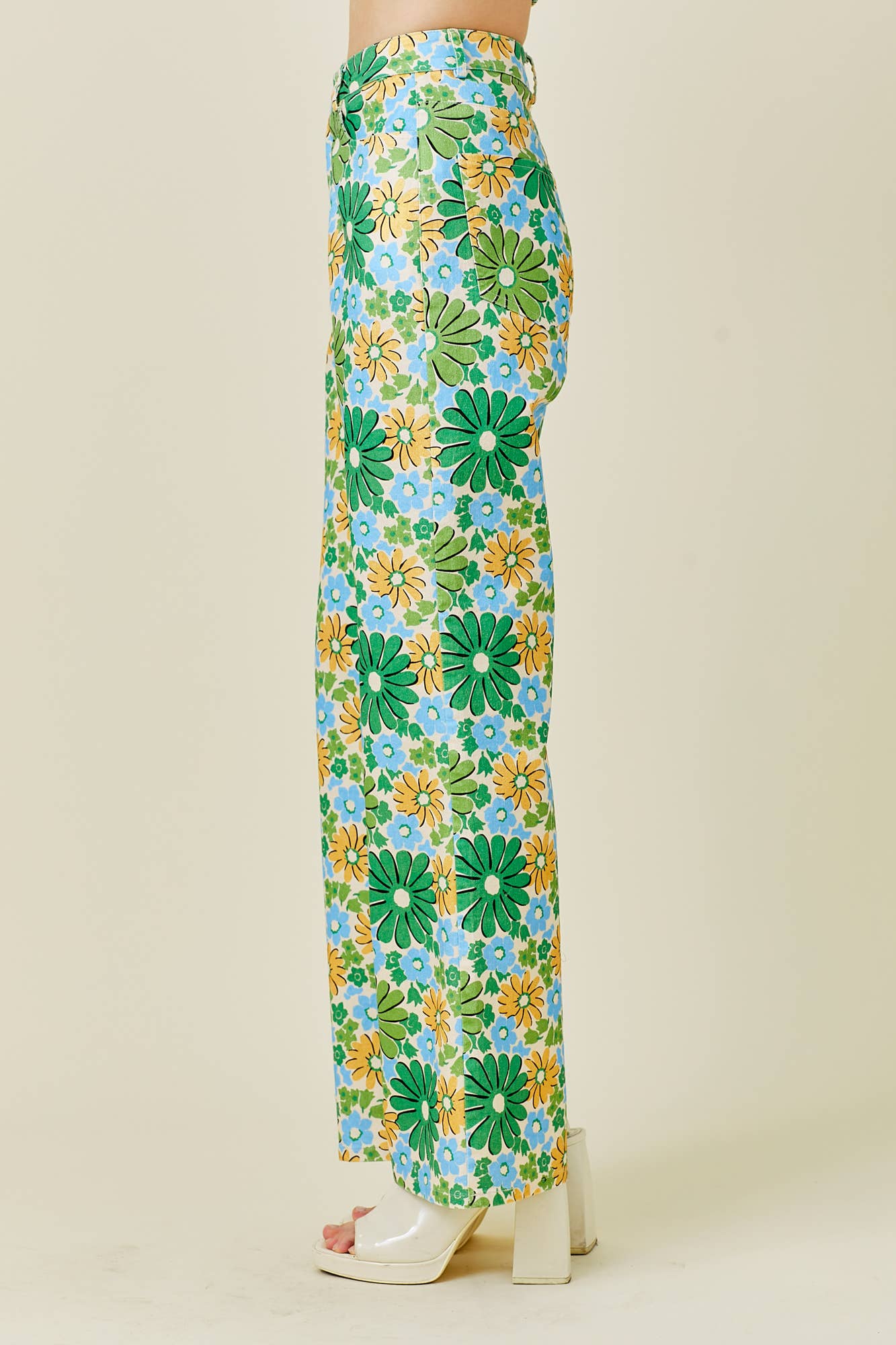 Groovy Denim Flower Pants