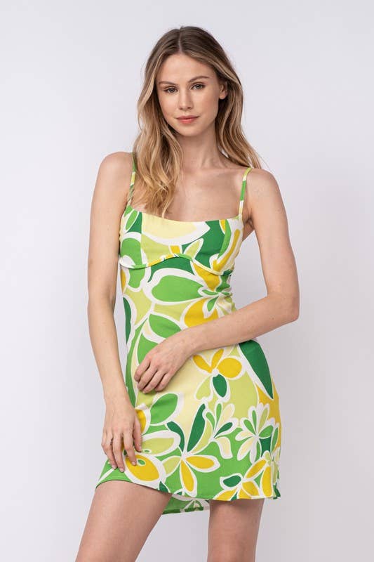 Citrus Floral Mini Dress