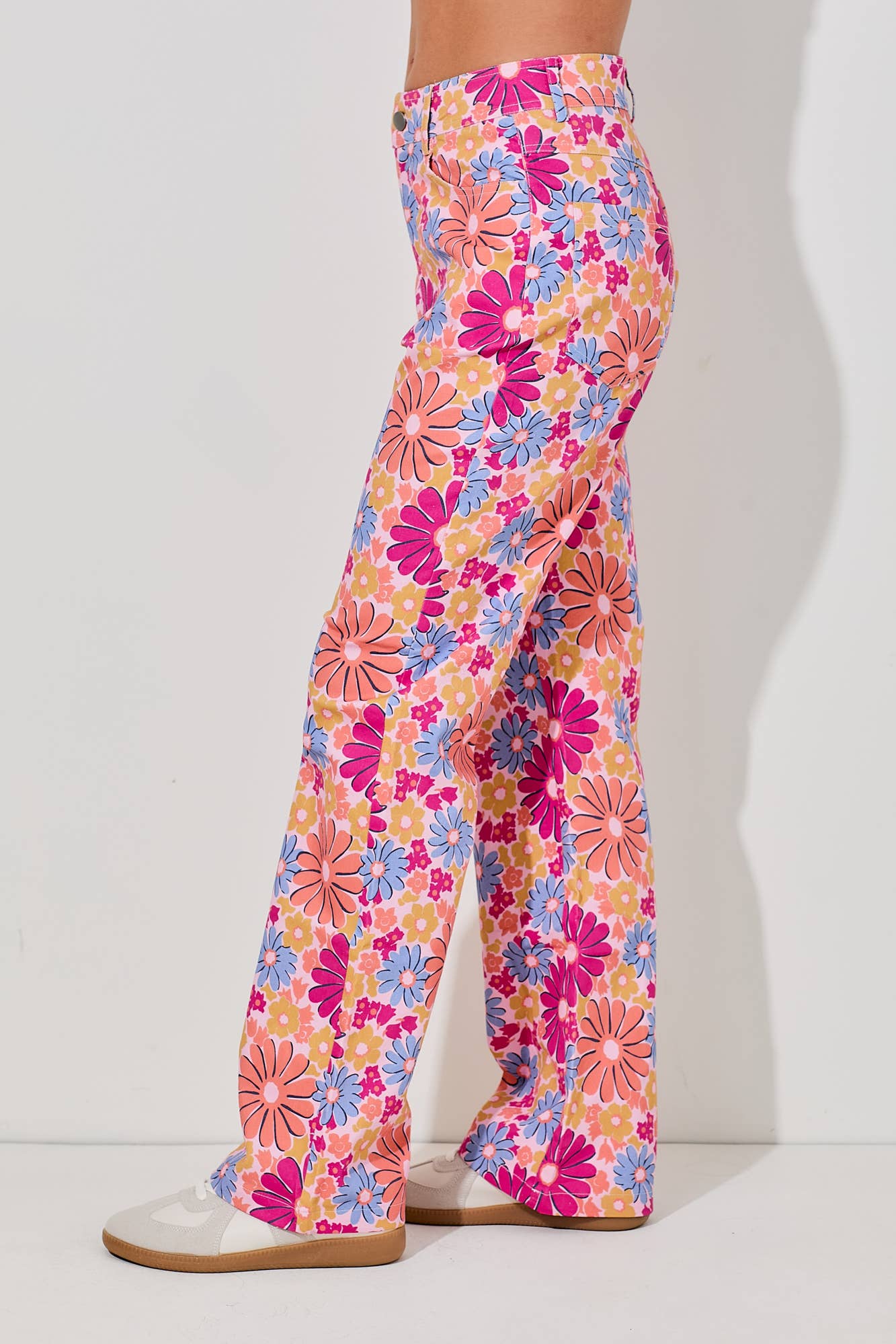 Groovy Denim Flower Pants