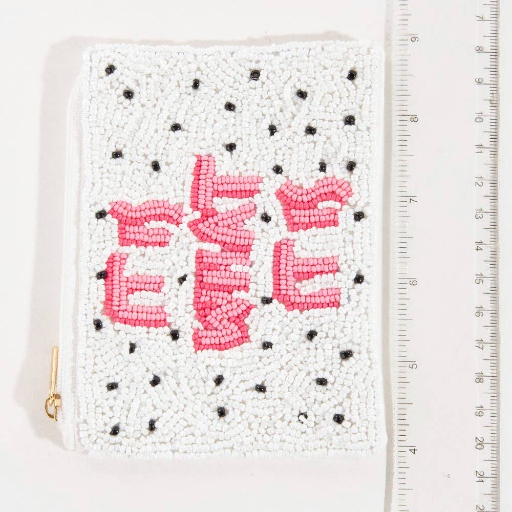 “It Is What It Is” Beaded Coin Purse