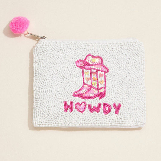 Pink Western “Howdy” Coin Purse