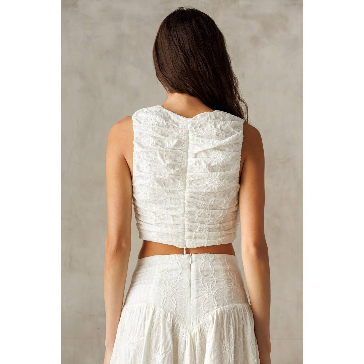 White Floral Embroidered Top