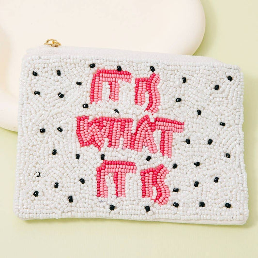 “It Is What It Is” Beaded Coin Purse