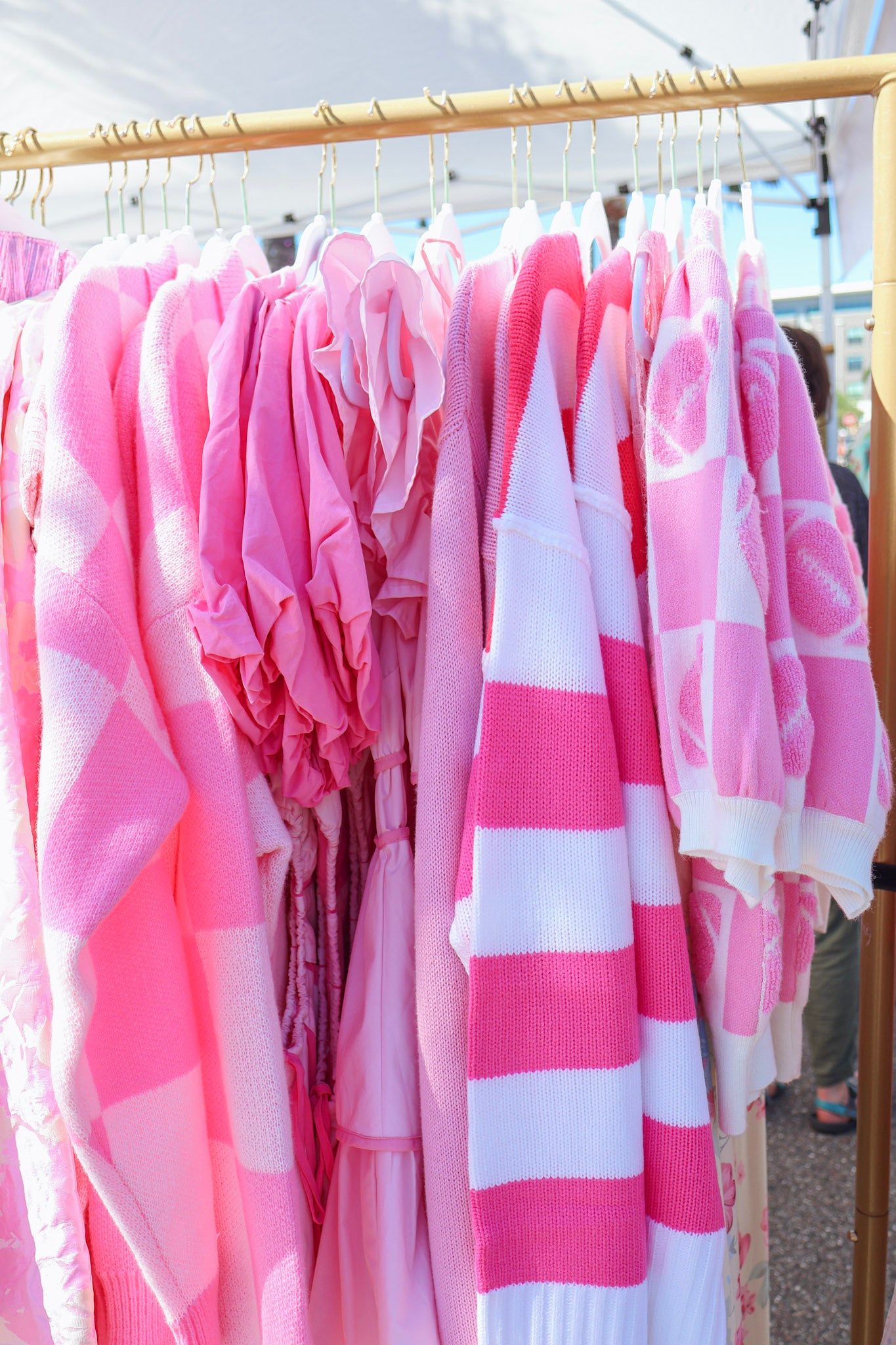 Striped Red & Pink Long Sleeve Sweater