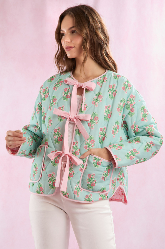 Reversible Quilted Tie Jacket