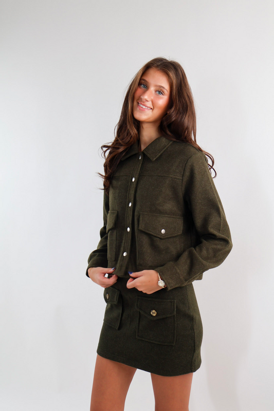 Forrest Green Button Down Jacket