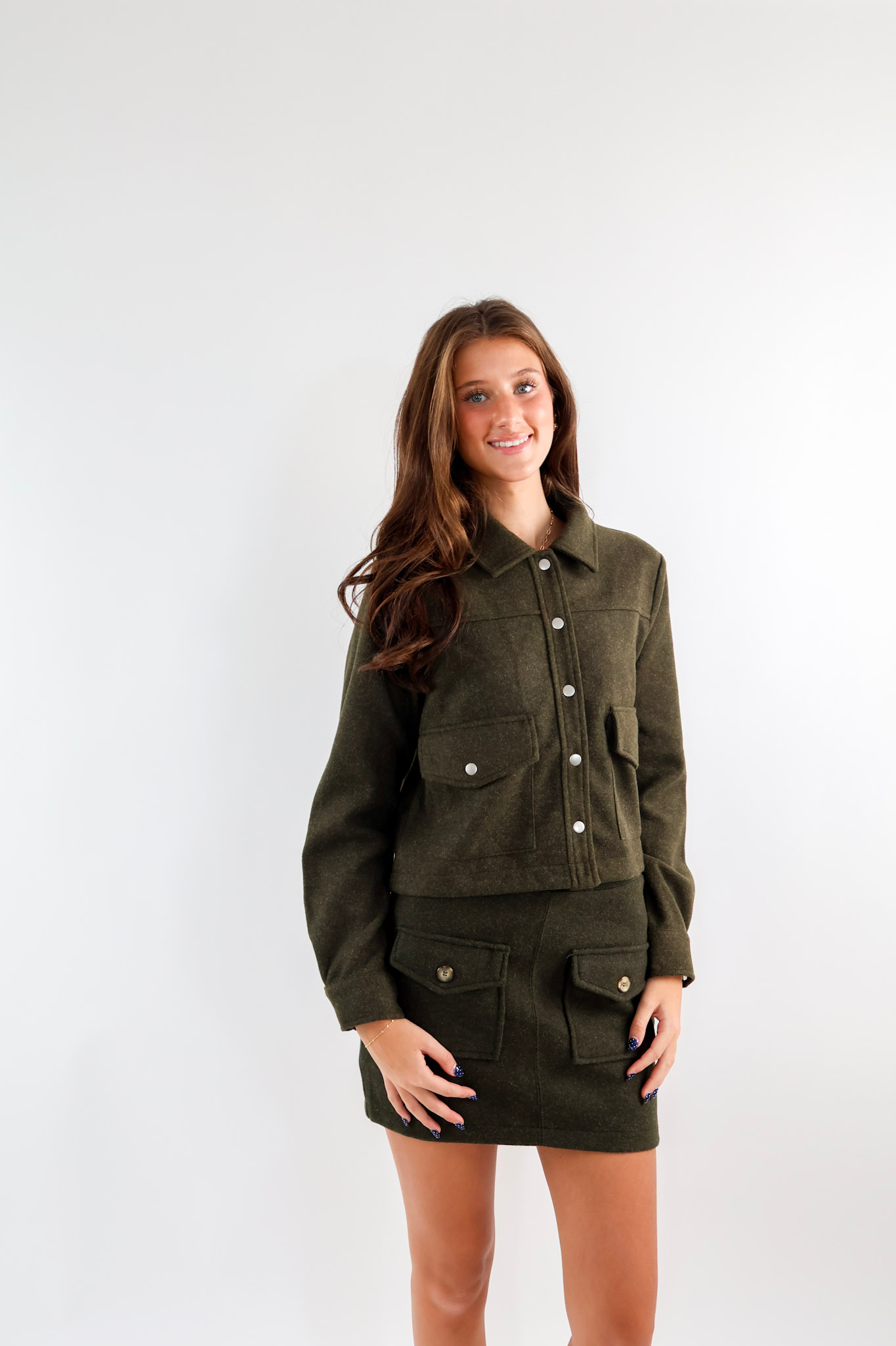 Forrest Green Button Down Jacket