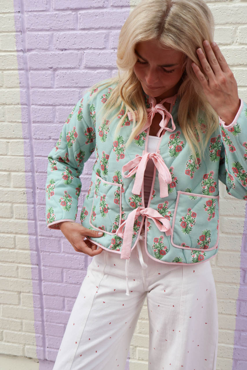 Reversible Quilted Tie Jacket