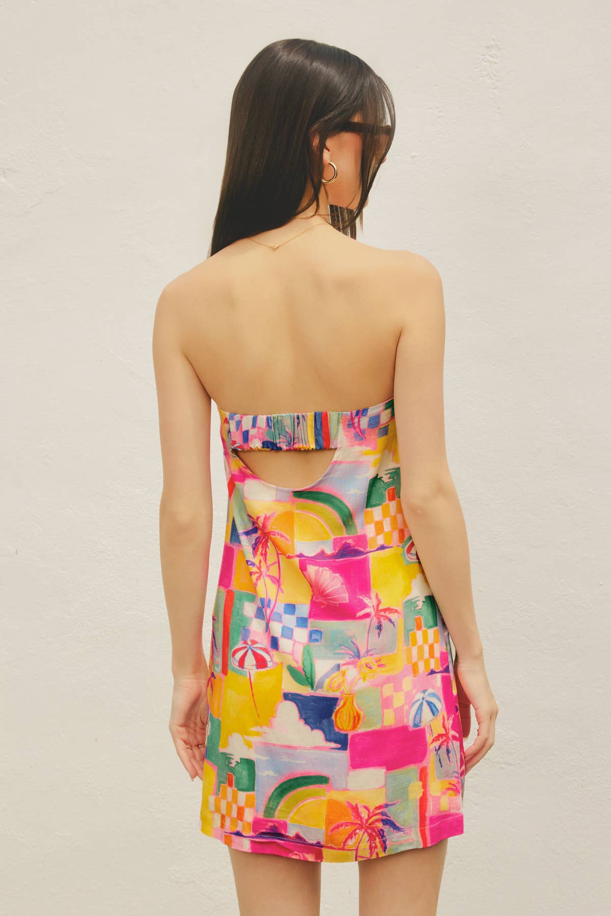 Island Bahamas Strapless Pull on Mini Dress