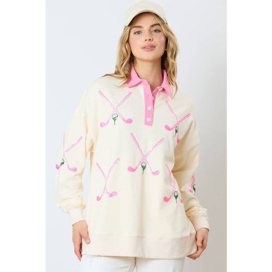 Golf Embroidered Pullover