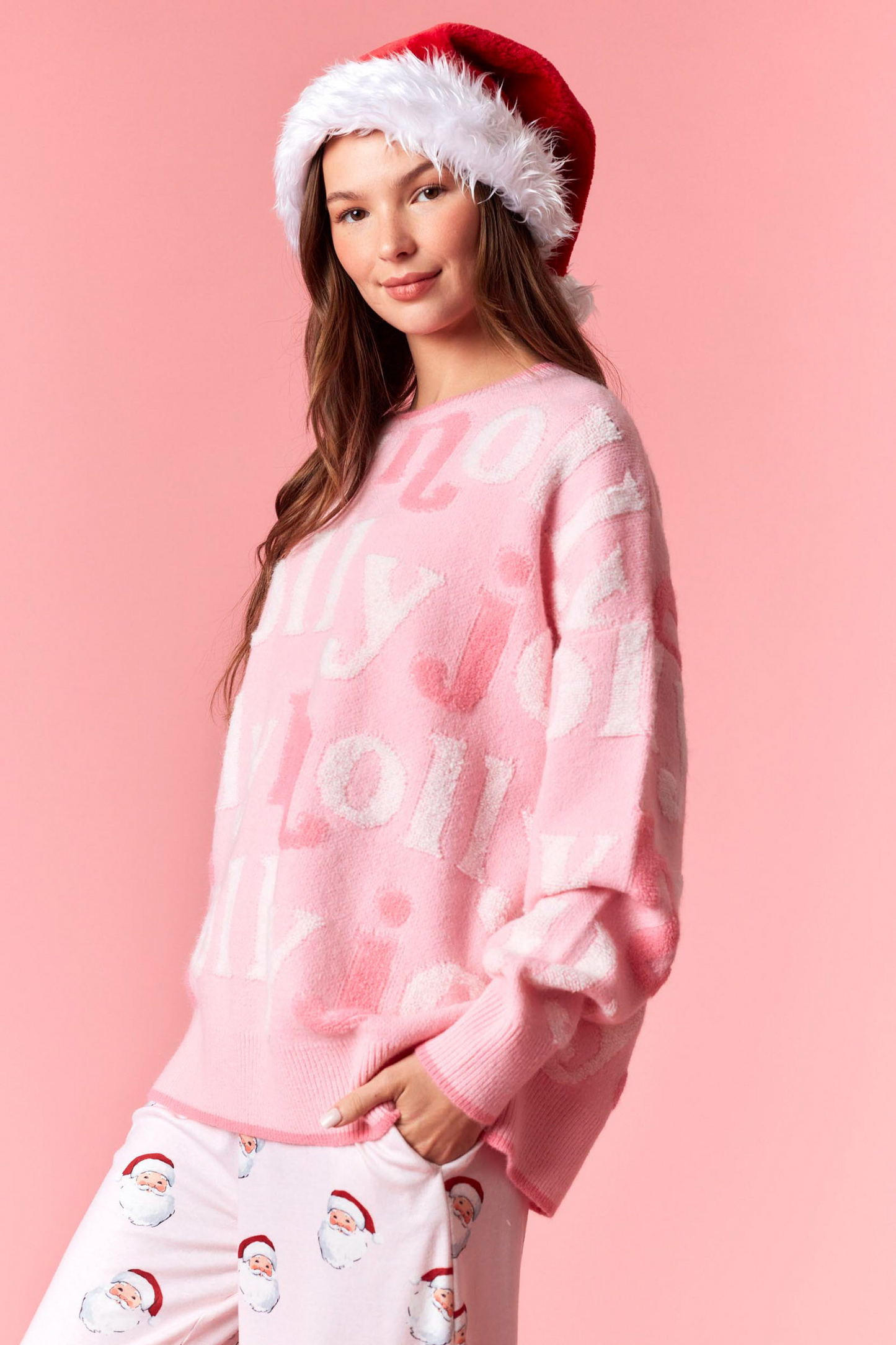 Holly Jolly Textured Holiday Sweater