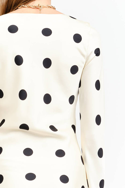 Georgie Polka Dot Cream Dress