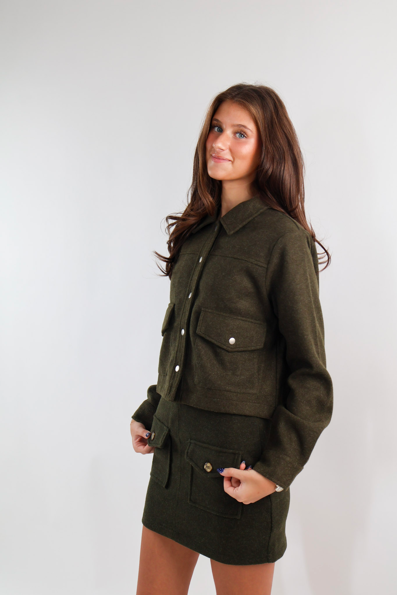 Forrest Green Button Down Jacket