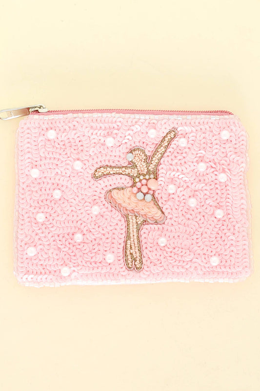 Ballet Dancer Sequins Coin Purse
