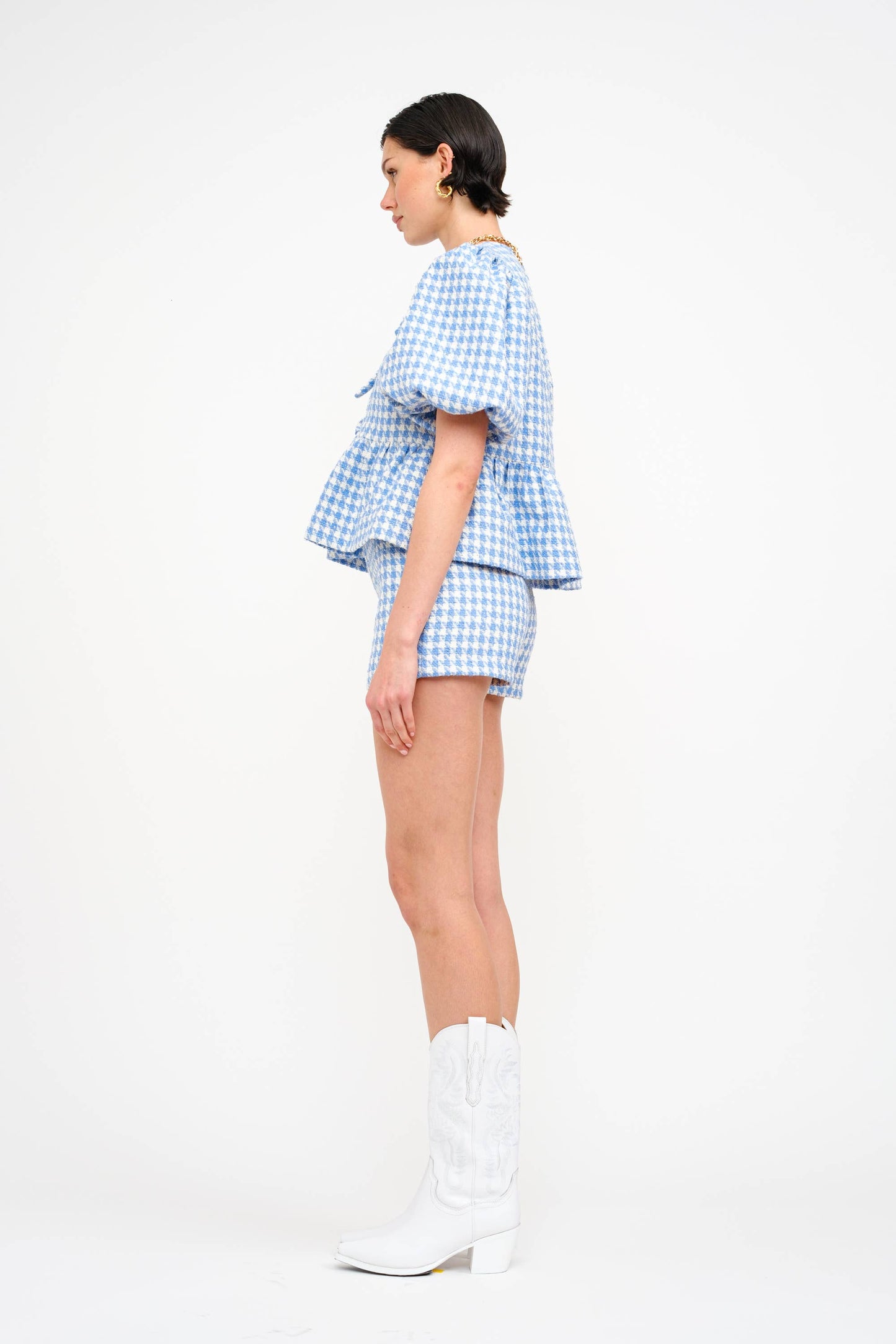Norah Houndstooth Blouse
